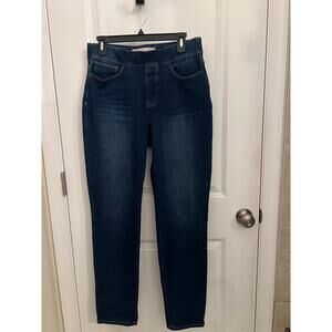 Soft Surroundings Women's Medium Wash Pull on‎ Elastic waist M High Rise jeans
